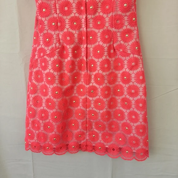 Lilly Pulitzer Pinwheel Pearl Shift Mini Dress in Fiesta Pink Size 0 - Picture 10 of 14